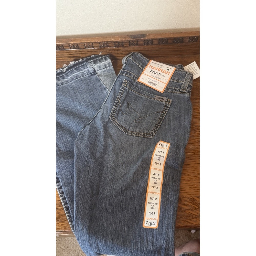 Cruel Girl Hannah Flare Jeans 29/7R Medium Wash Western Denim NW